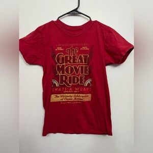Disney Hollywood Studios The Great Movie Ride Thats A Wrap Tee Shirt Small RED